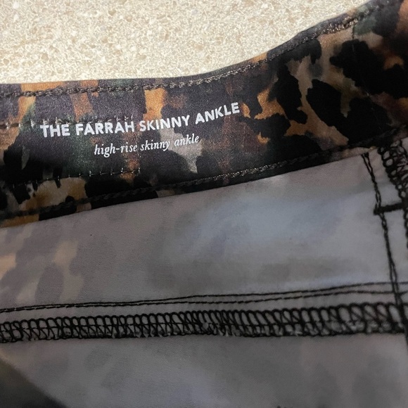 AG Adriano Goldschmied high rise Farrah ankle skinny camo leopard jeans 25 Nwt - Picture 8 of 12